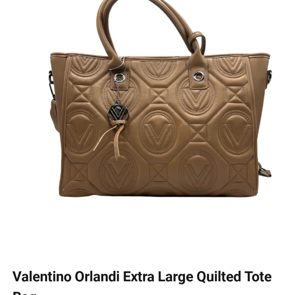 Valentino Orlandi Quilted Tote Bag - Brown